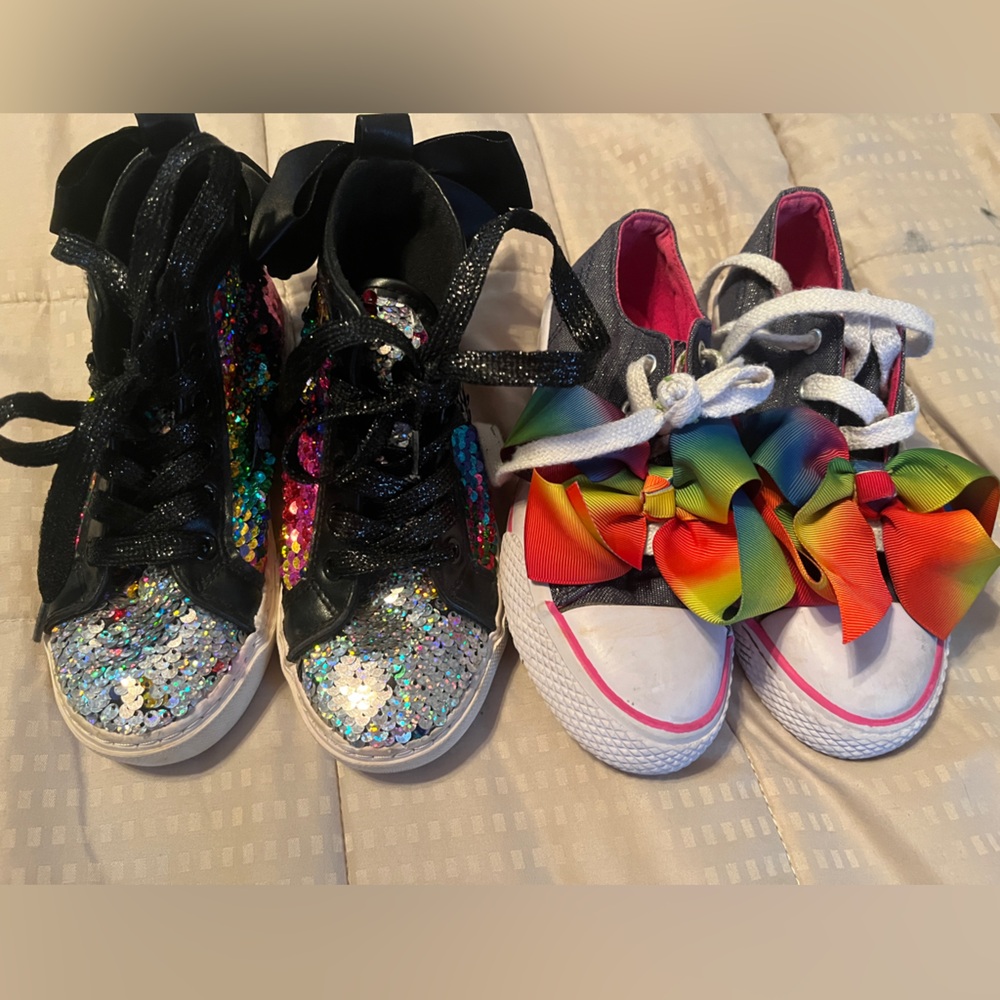 JoJo Siwa Glitter and Rainbow Kids Sneakers